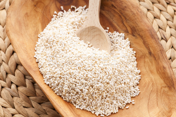 Stock photo: Amaranth popping, gluten-free, high protein grain cereal