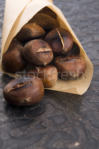 Delicious roasted chestnuts Stock photo © joannawnuk