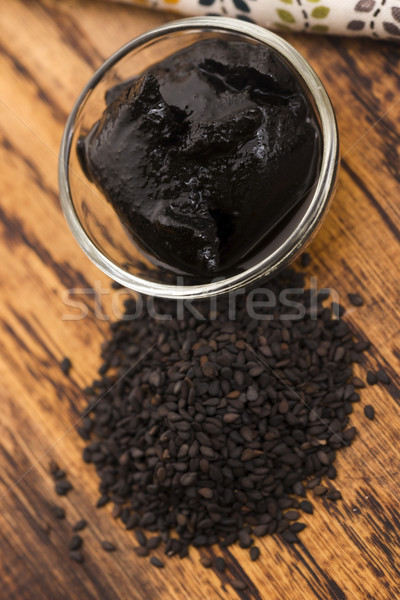 Black sesame paste Stock photo © joannawnuk