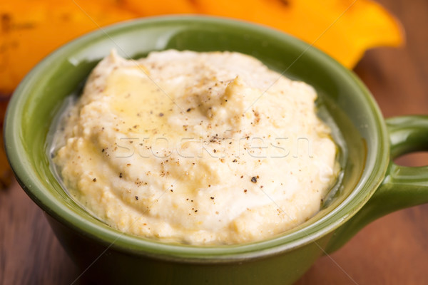A bowl of creamy hummus Stock photo © joannawnuk