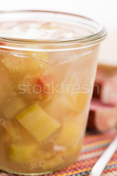 Rhubarbe gelée verre été cuisson dessert [[stock_photo]] © joannawnuk