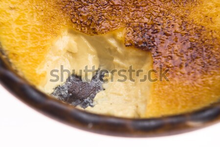 Creme brulee.French vanilla cream dessert with caramelised sugar Stock photo © joannawnuk
