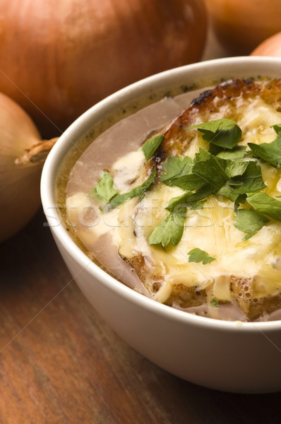 French onion soup with ingredients Stock photo © joannawnuk