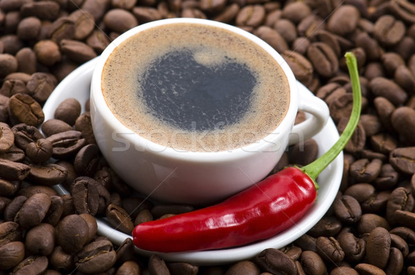 商业照片: 热    咖啡    辣椒 / hot coffee with chili