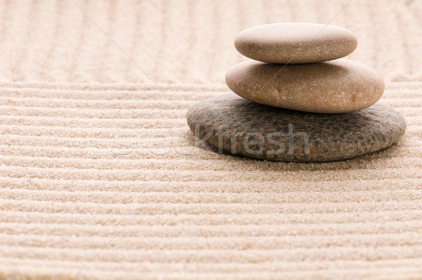 Zen. Stone and sand Stock photo © joannawnuk