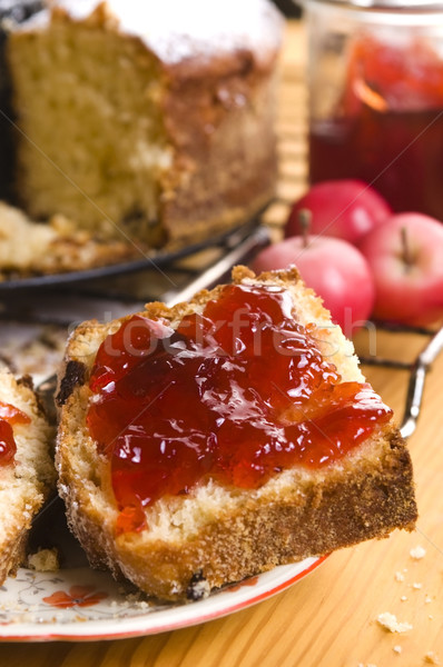 Traditional Polish Cake with apple marmelade Stock photo © joannawnuk
