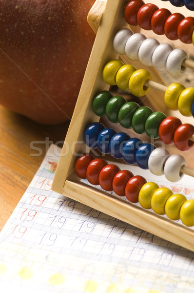 Matematyka lekcja szczęśliwy student ramki edukacji Zdjęcia stock © joannawnuk