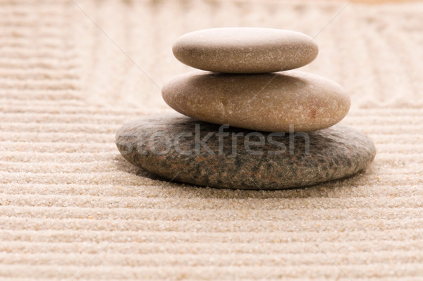Zen. Stone and sand Stock photo © joannawnuk