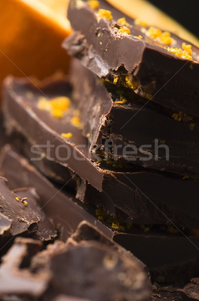 Homemade chocolate with orange Stock photo © joannawnuk