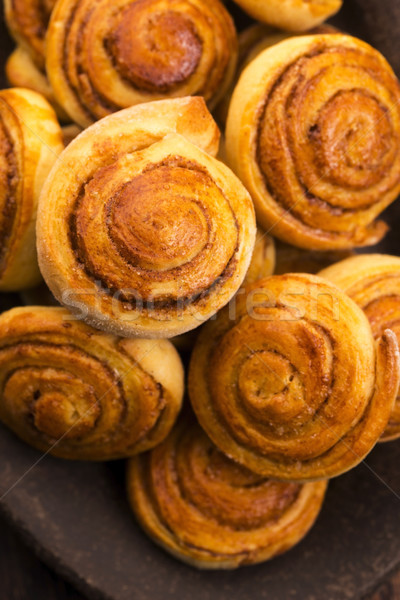 Yeast rolls with cinnamon Stock photo © joannawnuk