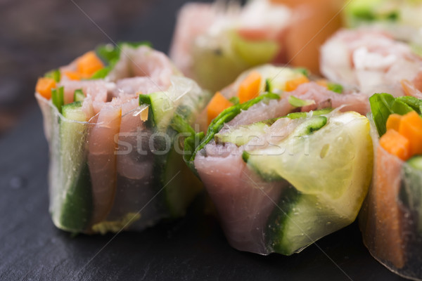 Japonés ensalada rodar peces salud Asia Foto stock © joannawnuk