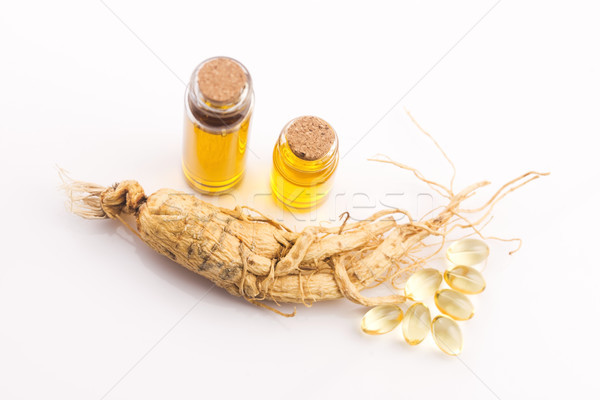 Stockfoto: Ginseng · wortel · gezondheid · fles · energie · chinese