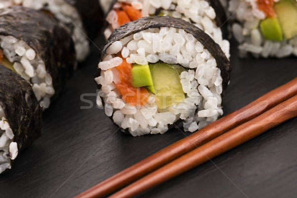 Saumon servi plaque alimentaire poissons [[stock_photo]] © joannawnuk