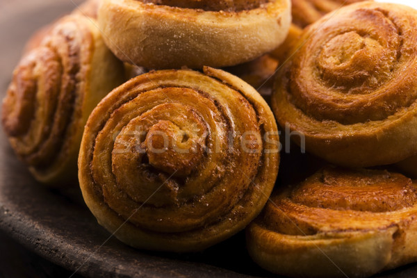 Yeast rolls with cinnamon Stock photo © joannawnuk