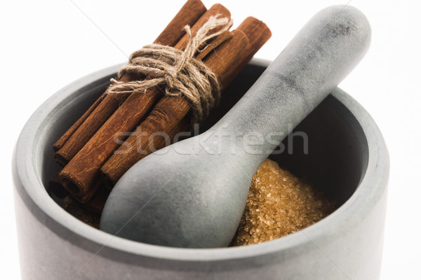 Kaneel zuiver riet bruine suiker hout achtergrond Stockfoto © joannawnuk