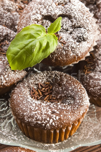 Homemade chocolate muffins Stock photo © joannawnuk