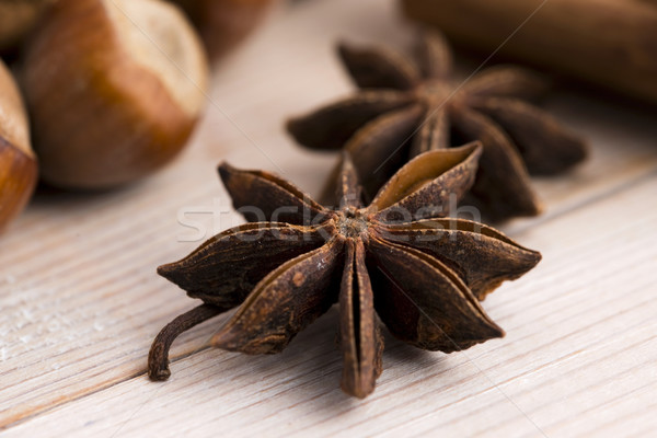 [[stock_photo]]: Différent · épices · noix · séché · oranges · Noël