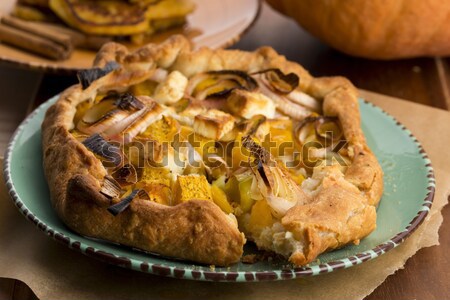 Stockfoto: Pompoen · feta · familie · home · keuken · cake