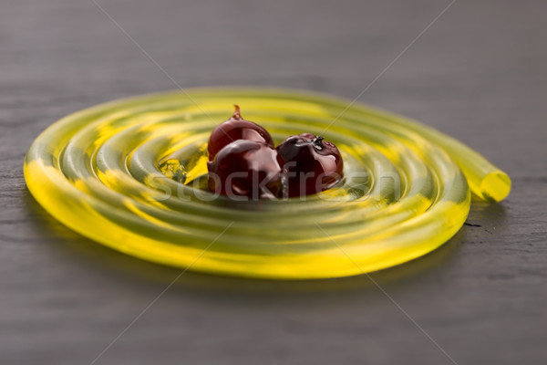 Molekularny owoców spaghetti syrop żywności lata Zdjęcia stock © joannawnuk
