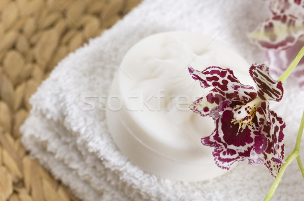 Stok fotoğraf: Spa · beyaz · doğal · sabun · orkide