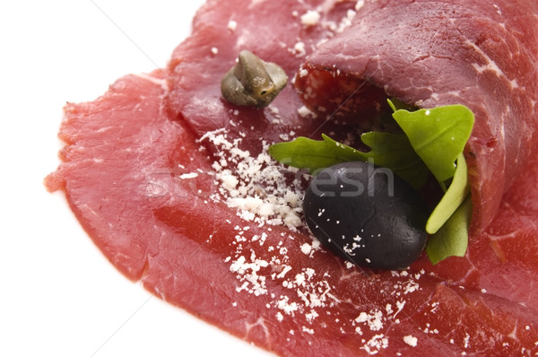 Foto stock: Carne · de · vacuno · parmesano · queso · petróleo · cena · carne