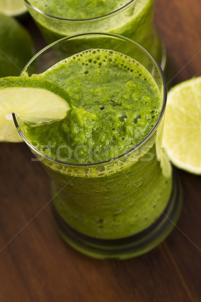 Сток-фото: здорового · зеленый · пить · растительное · сока · продовольствие