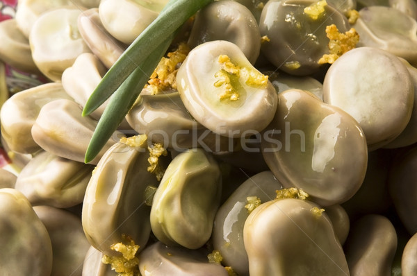 Broad Bean with olive and garlic Stock photo © joannawnuk