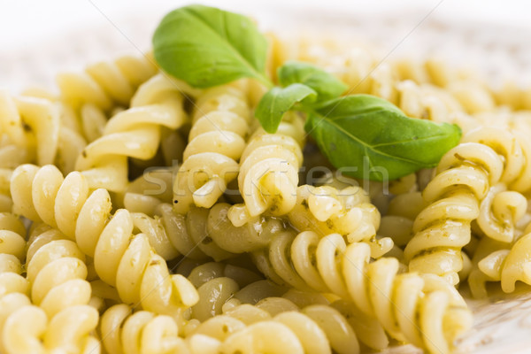 Foto stock: Italiano · macarrão · fresco · caseiro · pesto · molho