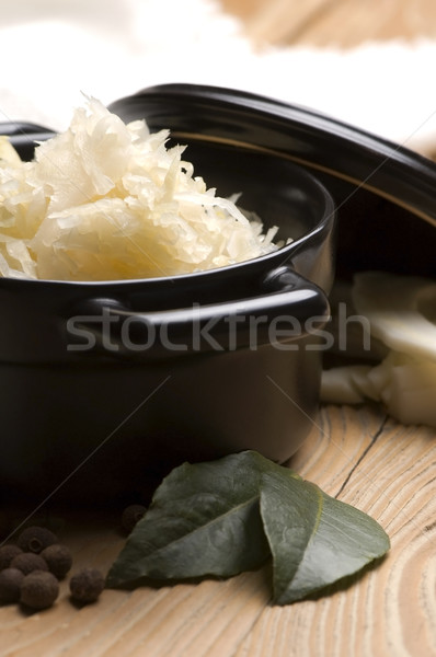 Fresh pickled cabbage - traditional polish sauerkraut Stock photo © joannawnuk