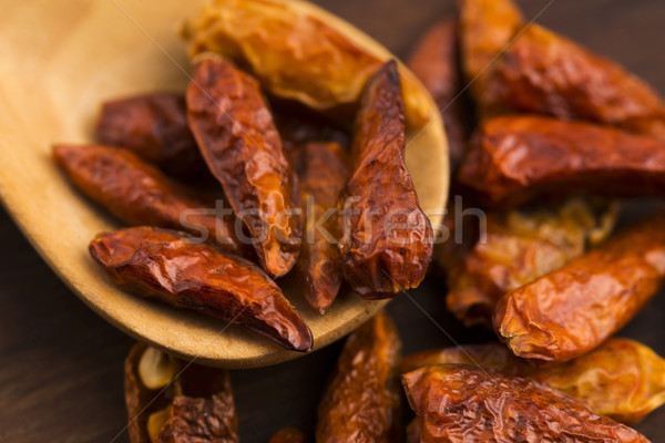 Stock photo: hot birds eye peppers