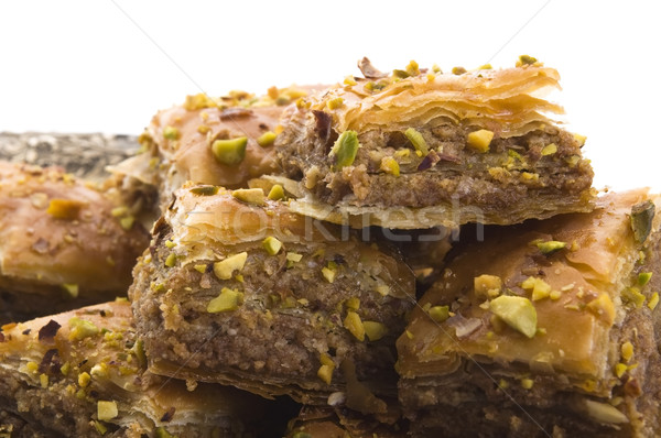 Baklava. Traditional middle east sweet desert isolated on the wh Stock photo © joannawnuk