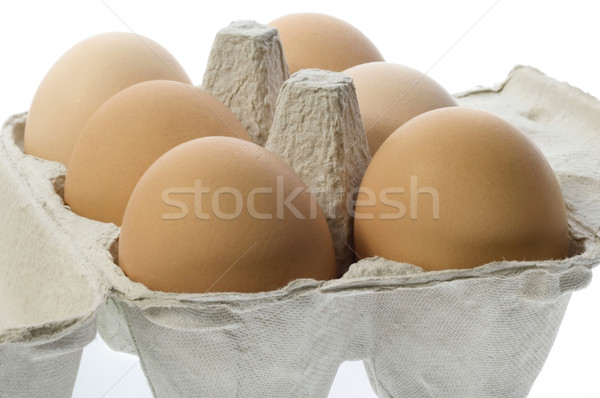 eggs in a grey cardboard carton box Stock photo © joannawnuk