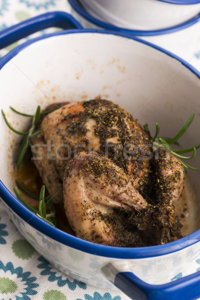 Roasted quail with herbs Stock photo © joannawnuk