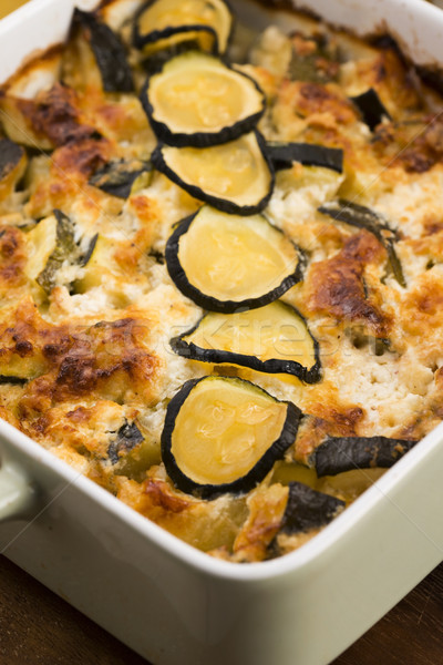 casserole with cheese and zucchini in baking dish Stock photo © joannawnuk