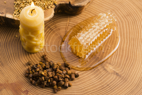 Stok fotoğraf: Petek · polen · propolis · çiçek · doğa · bal