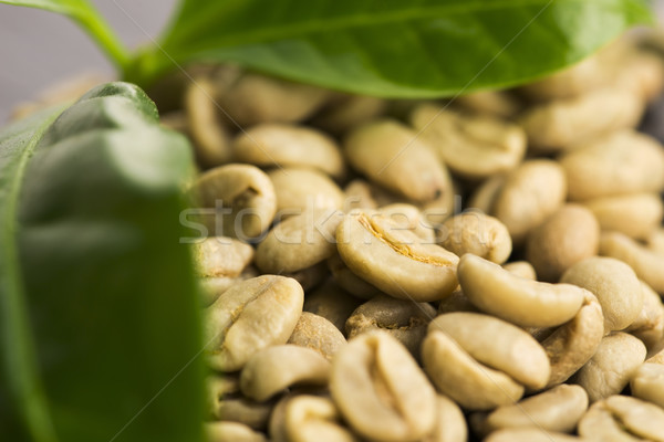 緑 コーヒー 木材 葉 グループ カフェ ストックフォト © joannawnuk