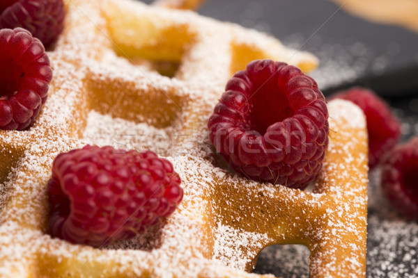 新鮮 糖粉 山莓 食品 商業照片 © joannawnuk