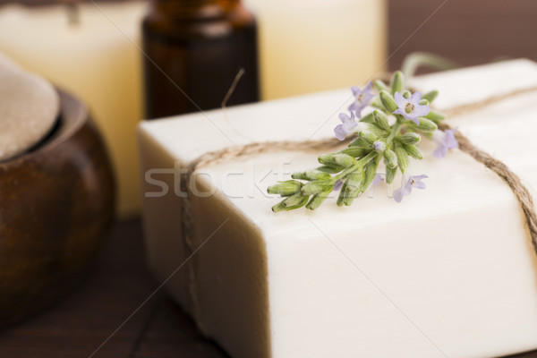 Lavanda sabão flores flor estância termal cuidar Foto stock © joannawnuk