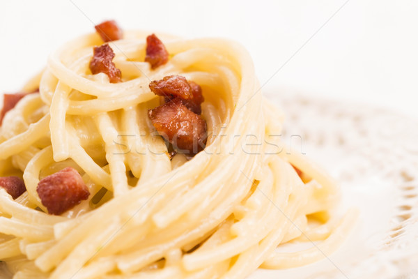 Espaguetis típico italiano plato alimentos mesa Foto stock © joannawnuk