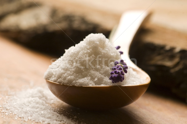 Foto d'archivio: Lavanda · spa · legno · natura · medicina · blu