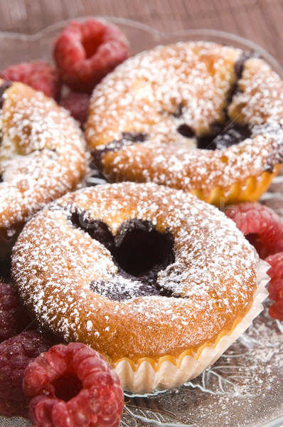 малиной Cookies свежие плодов продовольствие красный Сток-фото © joannawnuk