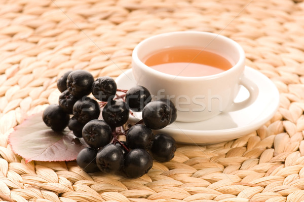 Stock photo: Black chokeberry tea