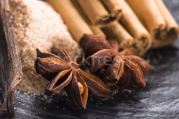 Aromatyczny przyprawy brown sugar tle energii kolor Zdjęcia stock © joannawnuk