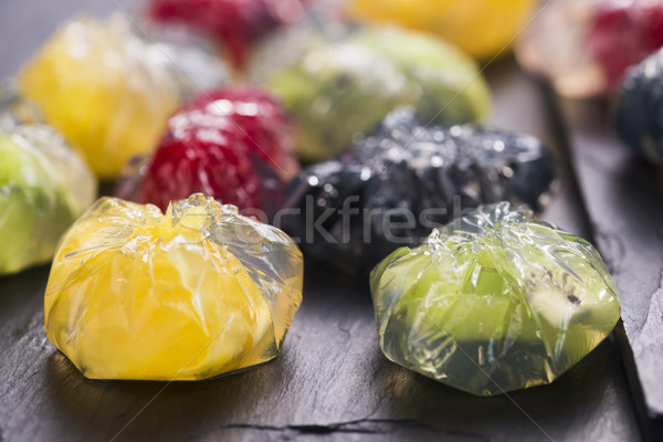 Jello dessert with fruits Stock photo © joannawnuk