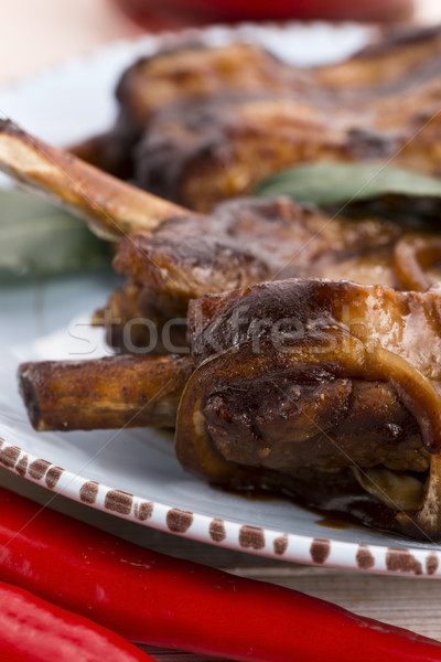  Barbecued Pork Baby Back Ribs  Stock photo © joannawnuk