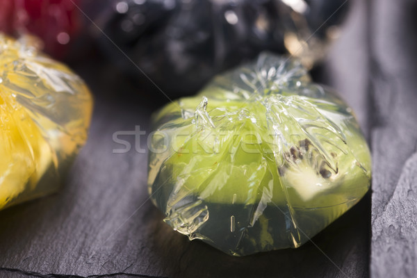 Jello dessert with fruits Stock photo © joannawnuk