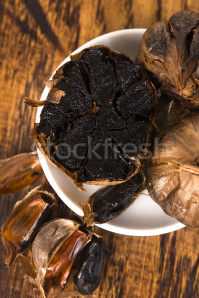 Stock photo: Black garlic