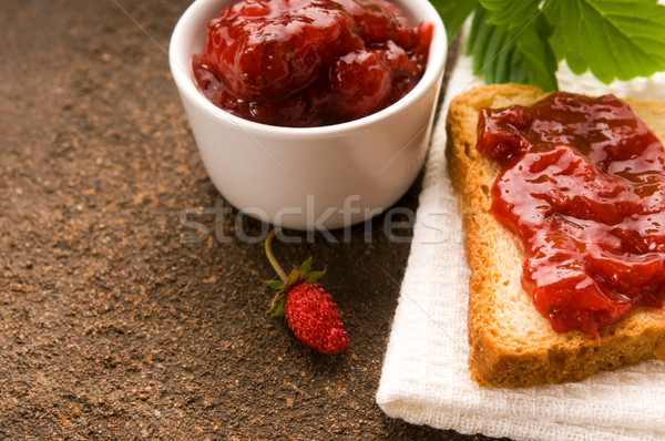 Сток-фото: Jam · тоста · продовольствие · фрукты · стекла