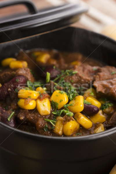 Tasty winter traditional hot pot stew with meat and vegetables  Stock photo © joannawnuk