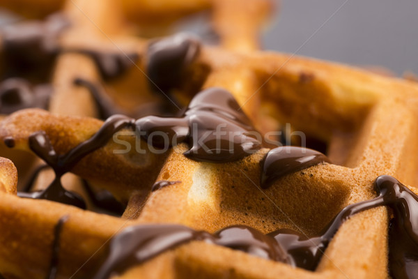 waffles with chocolate Stock photo © joannawnuk